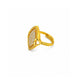 Gold Plated Marquise Cluster Heart Finger Ring