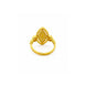 Gold Plated Marquise Cluster Heart Finger Ring