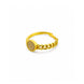 Gold Plated Crystal Disc Chain Adjustable Finger Ring