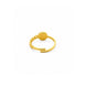 Gold Plated Crystal Disc Chain Adjustable Finger Ring