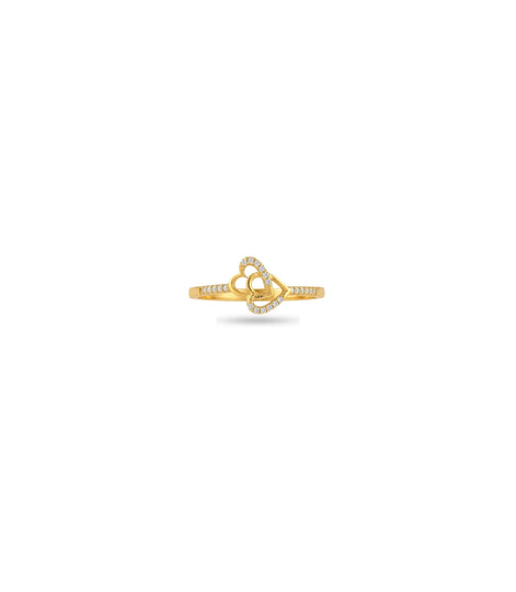 Gold Plated Party Connecting Heart Finger Ring