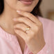 Gold Plated Elegant Heart Adjustable AD Finger Ring