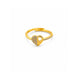 Gold Plated Elegant Heart Adjustable AD Finger Ring