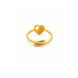 Gold Plated Elegant Heart Adjustable AD Finger Ring