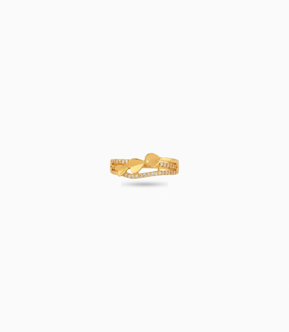 Gold Plated Party Multiple Heart Finger Ring