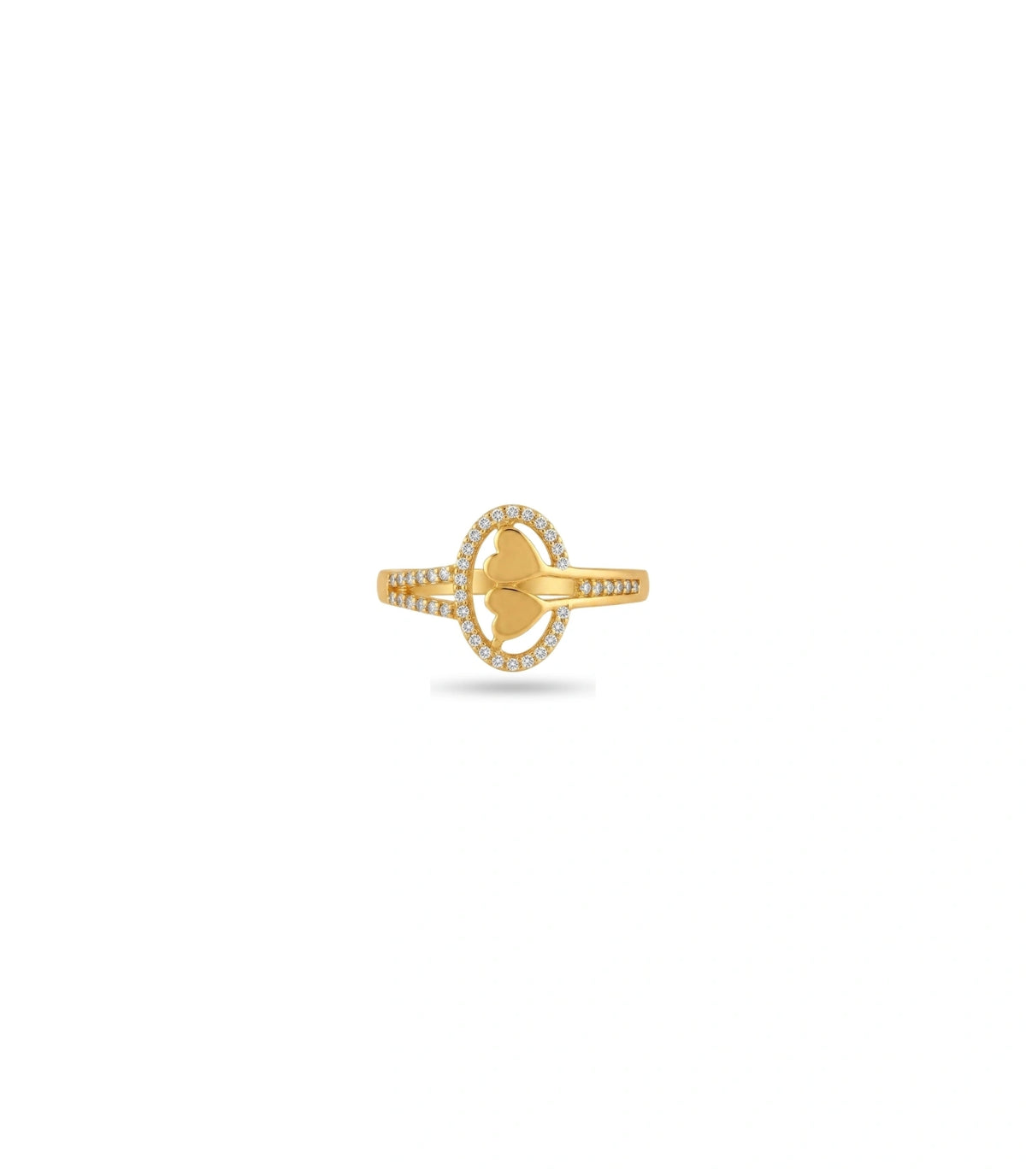 Gold Plated Party Round Heart Finger Ring