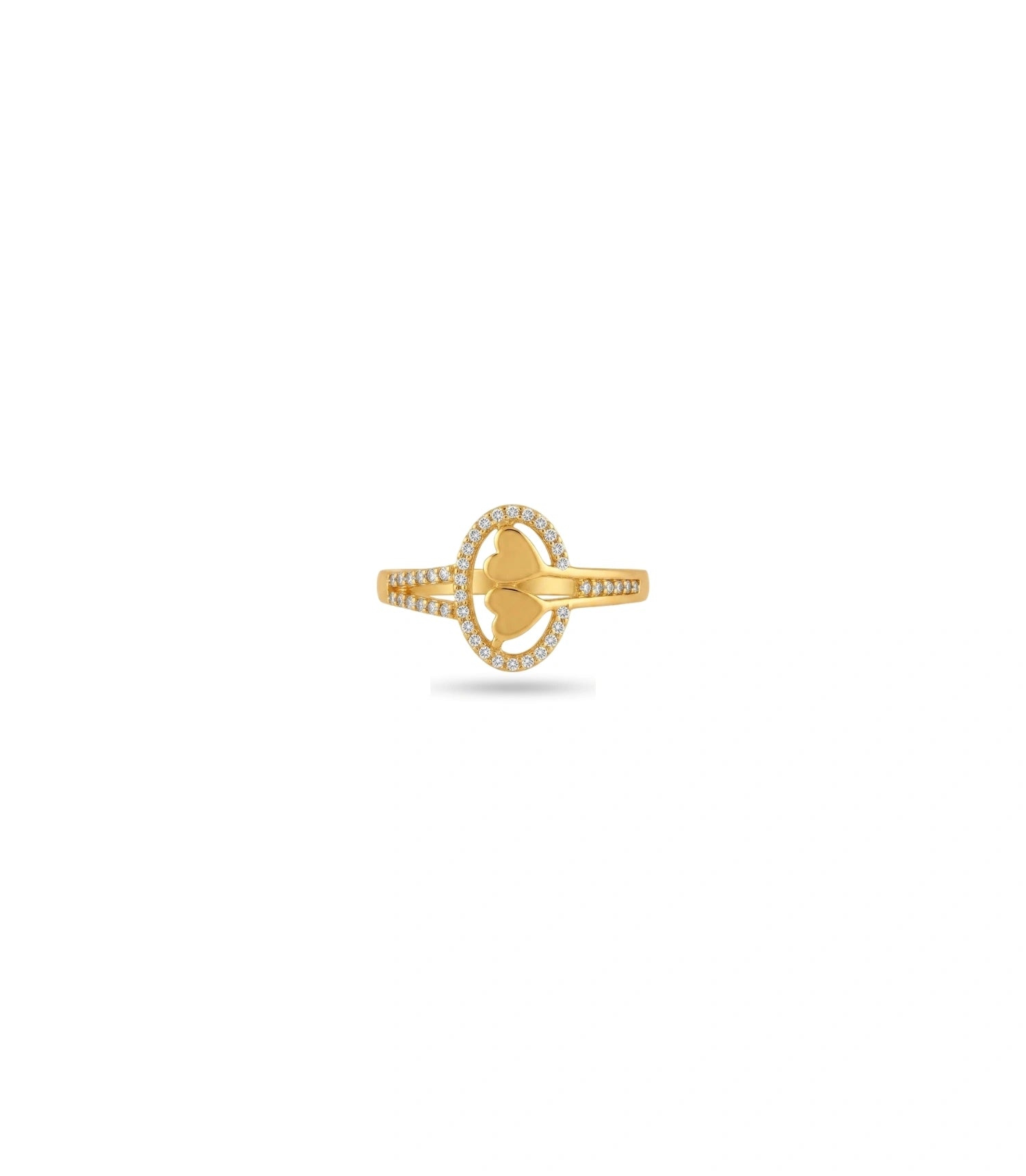 Gold Plated Party Round Heart Finger Ring