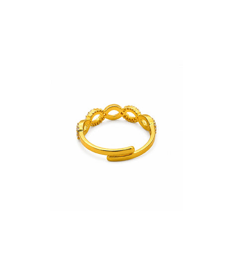 Gold Plated Adjustable Infinity AD Finger Ring