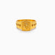 Gold Plated Festive Signet Finger Ring Men