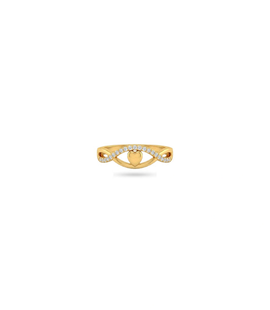 Gold Plated Party Dual Band Finger Ring