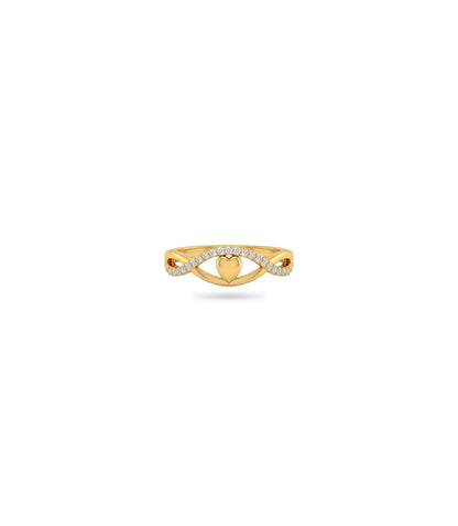 Gold Plated Party Dual Band Finger Ring