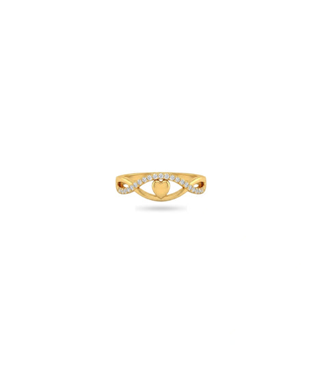 Gold Plated Party Dual Band Finger Ring
