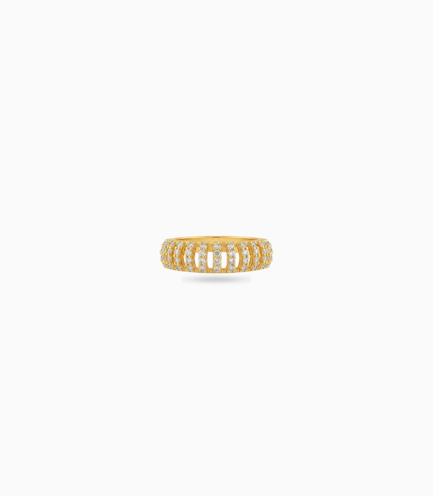 Gold Plated Party Openwork Finger Ring