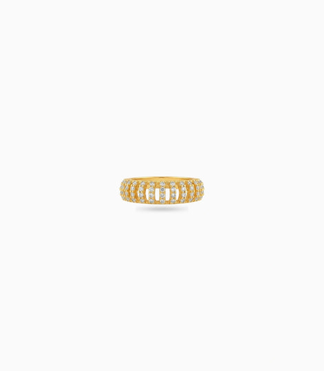 Gold Plated Party Openwork Finger Ring