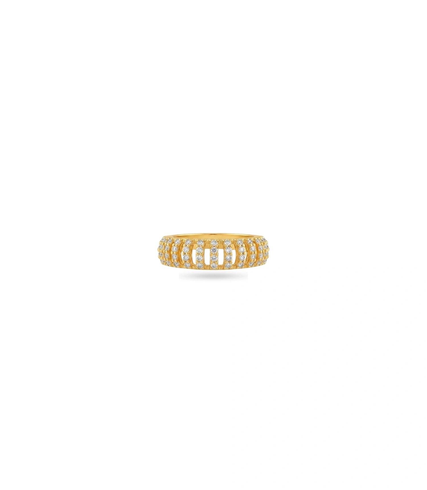 Gold Plated Party Openwork Finger Ring