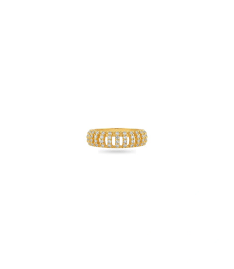 Gold Plated Party Openwork Finger Ring