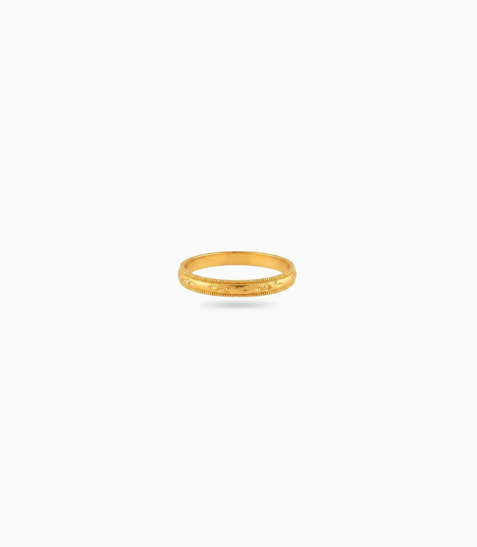 Gold Plated Office Wear Simple Finger Ring