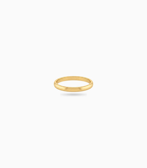 Gold Plated Everyday Plain Glossy Finger Ring