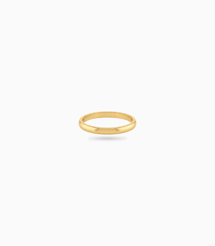 Gold Plated Everyday Plain Glossy Finger Ring