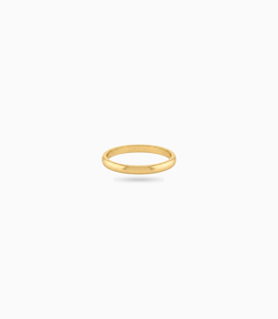 Gold Plated Everyday Plain Glossy Finger Ring