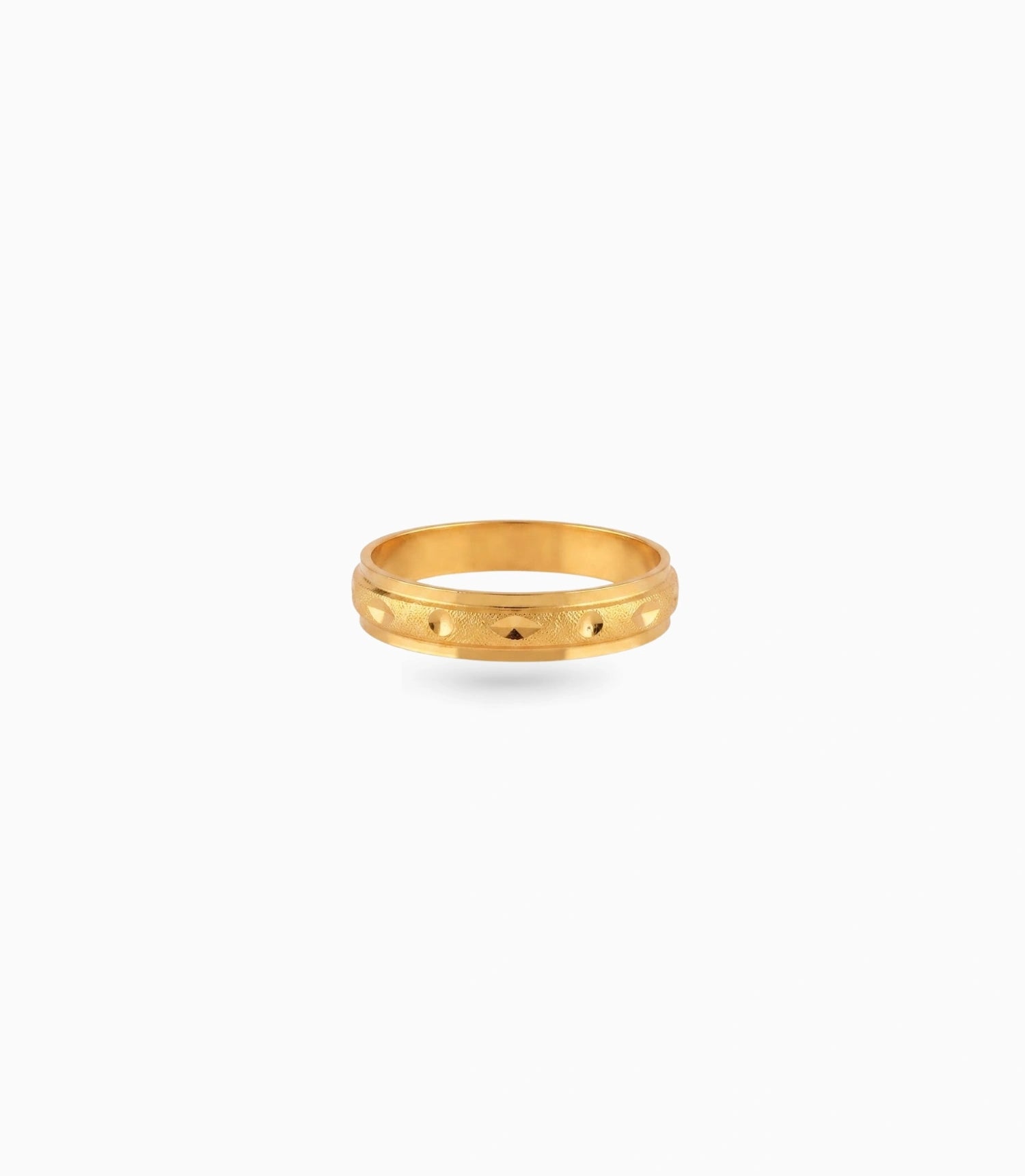 Gold Plated Party Wide Glossy Designed Finger Ring