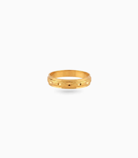 Gold Plated Party Wide Glossy Designed Finger Ring