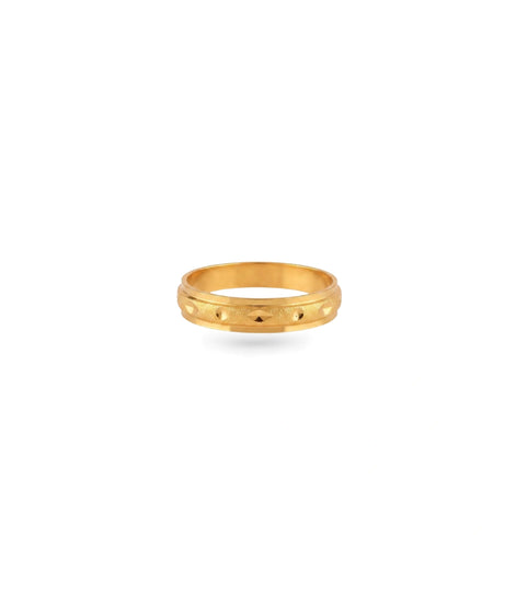 Gold Plated Party Wide Glossy Designed Finger Ring