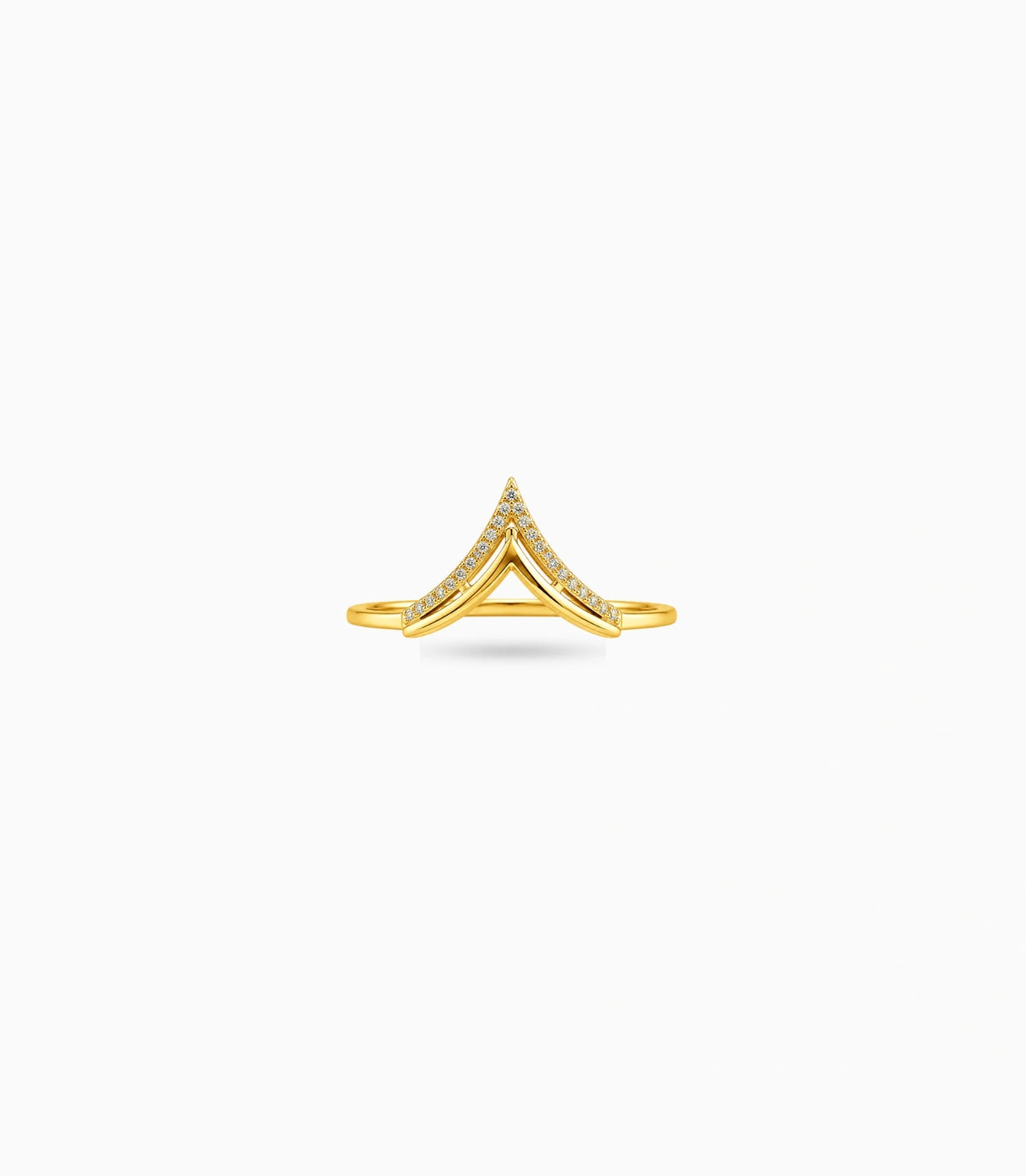 Gold Plated Party Chevron Finger Ring