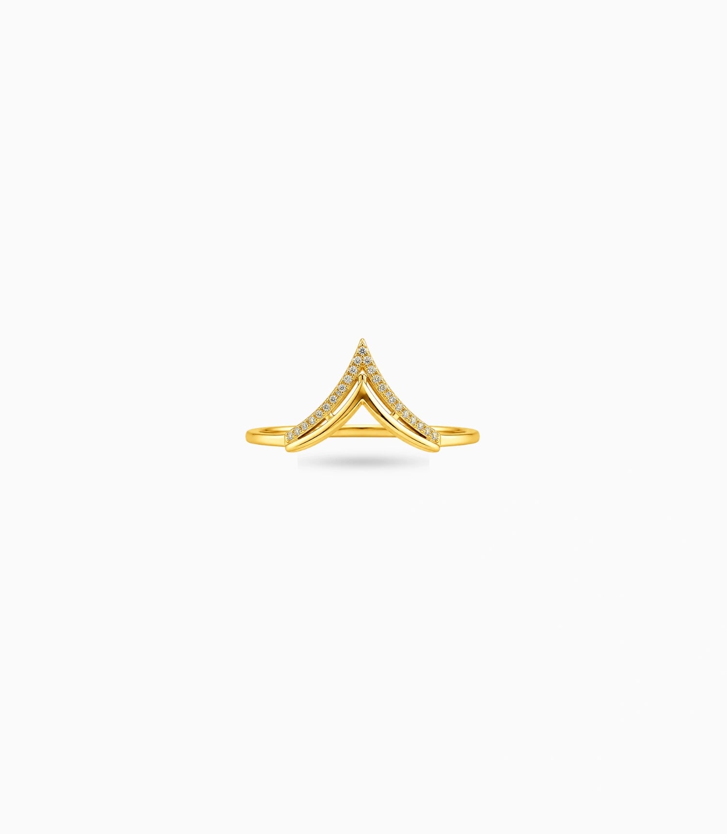 Gold Plated Party Chevron Finger Ring