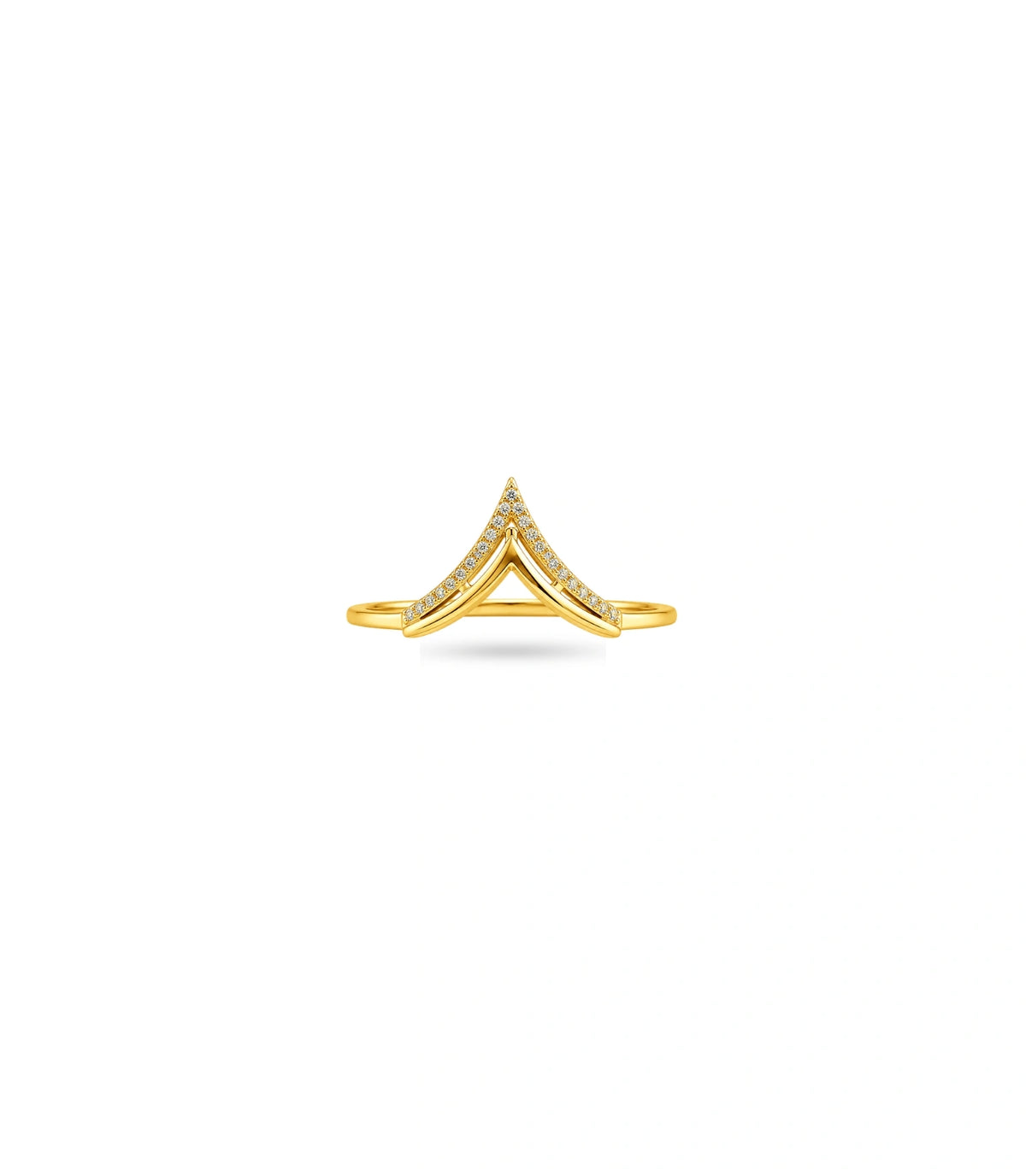 Gold Plated Party Chevron Finger Ring