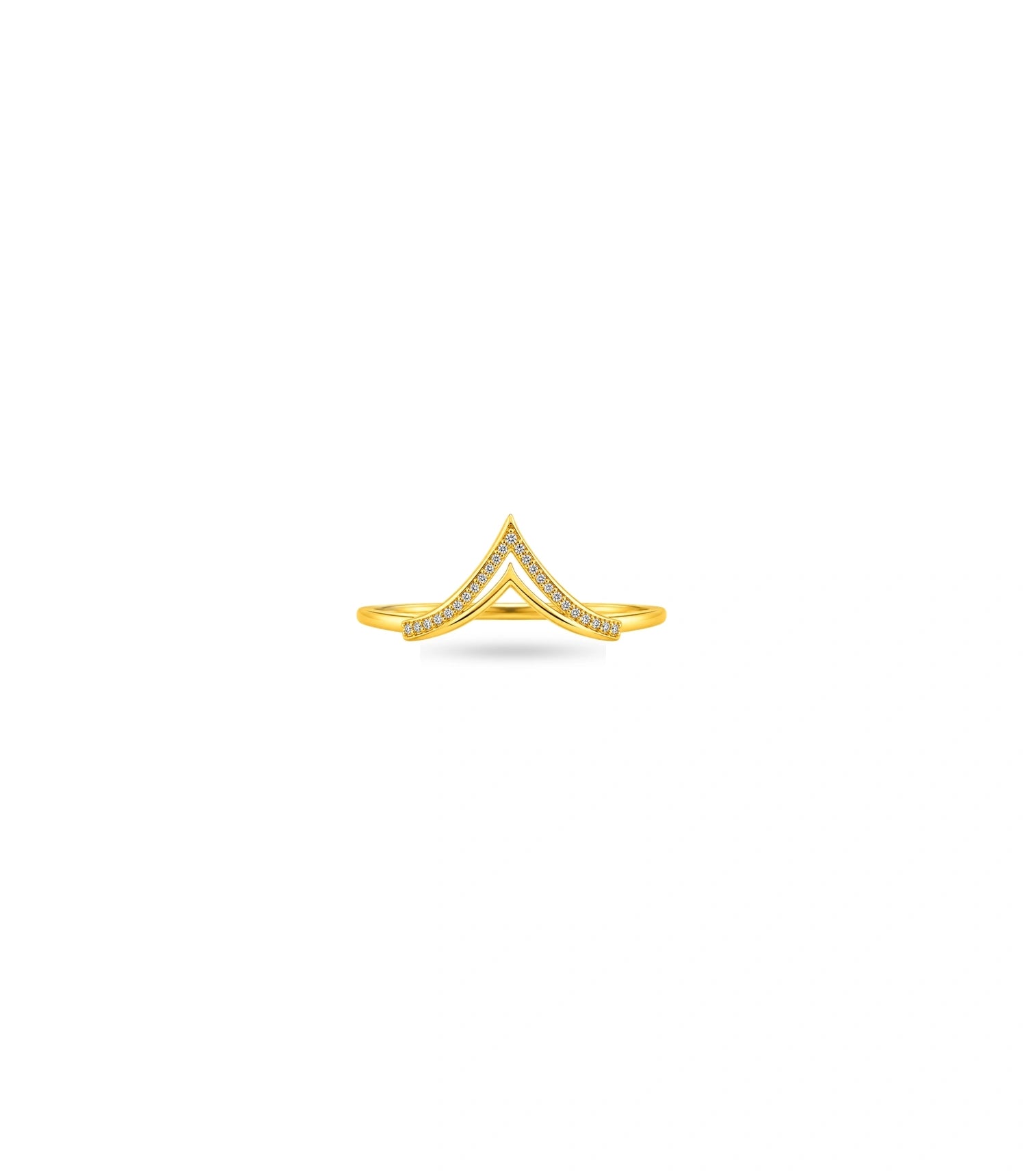 Gold Plated Party Chevron Trendy Finger Ring
