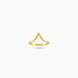 Gold Plated Party No Stone Chevron Finger Ring