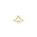 Gold Plated Party No Stone Chevron Finger Ring