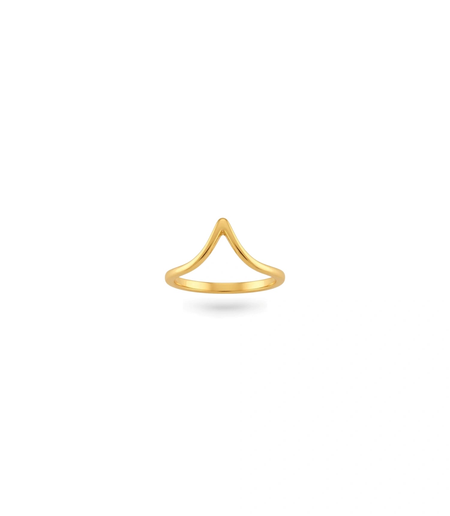 Gold Plated Party No Stone Chevron Finger Ring