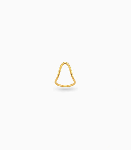 Gold Plated Party Shiny U Finger Ring