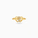 Gold Plated Party Stylish Dual Heart Finger Ring