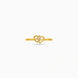Gold Plated Party Stylish Dual Heart Finger Ring