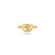 Gold Plated Party Stylish Dual Heart Finger Ring