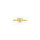 Gold Plated Party Stylish Dual Heart Finger Ring