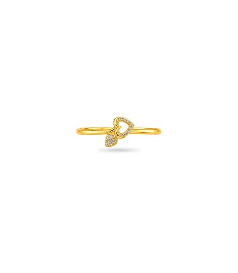 Gold Plated Party Filling Heart Finger Ring