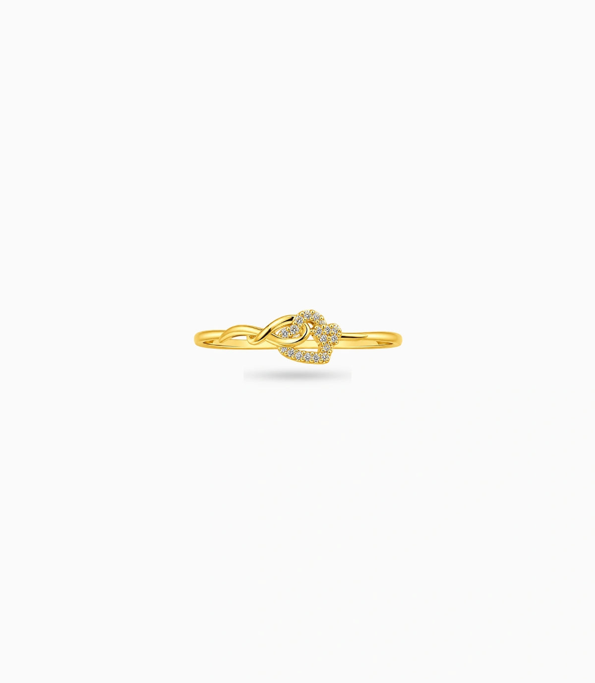 Gold Plated Party Connected Heart Finger Ring