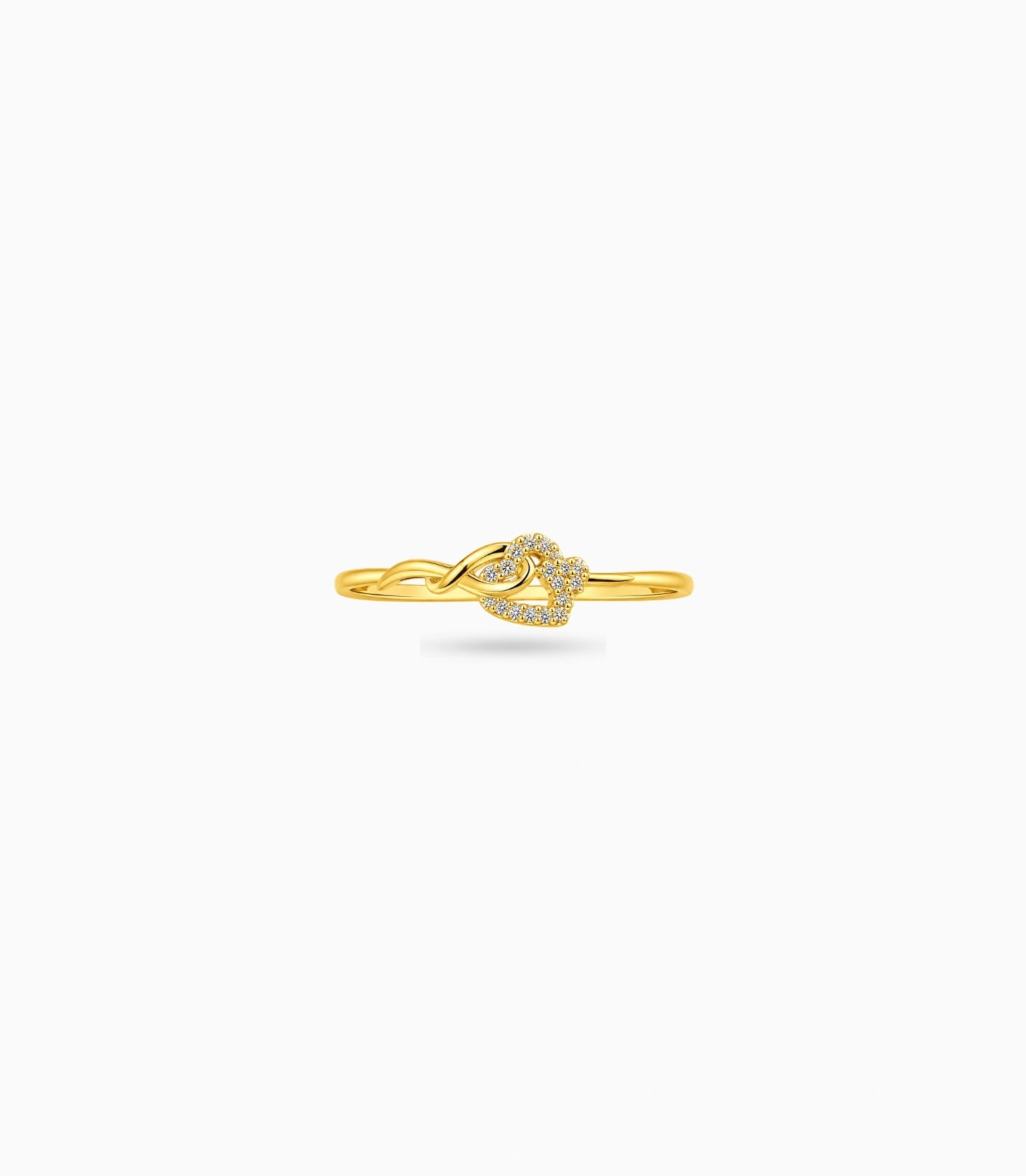 Gold Plated Party Connected Heart Finger Ring