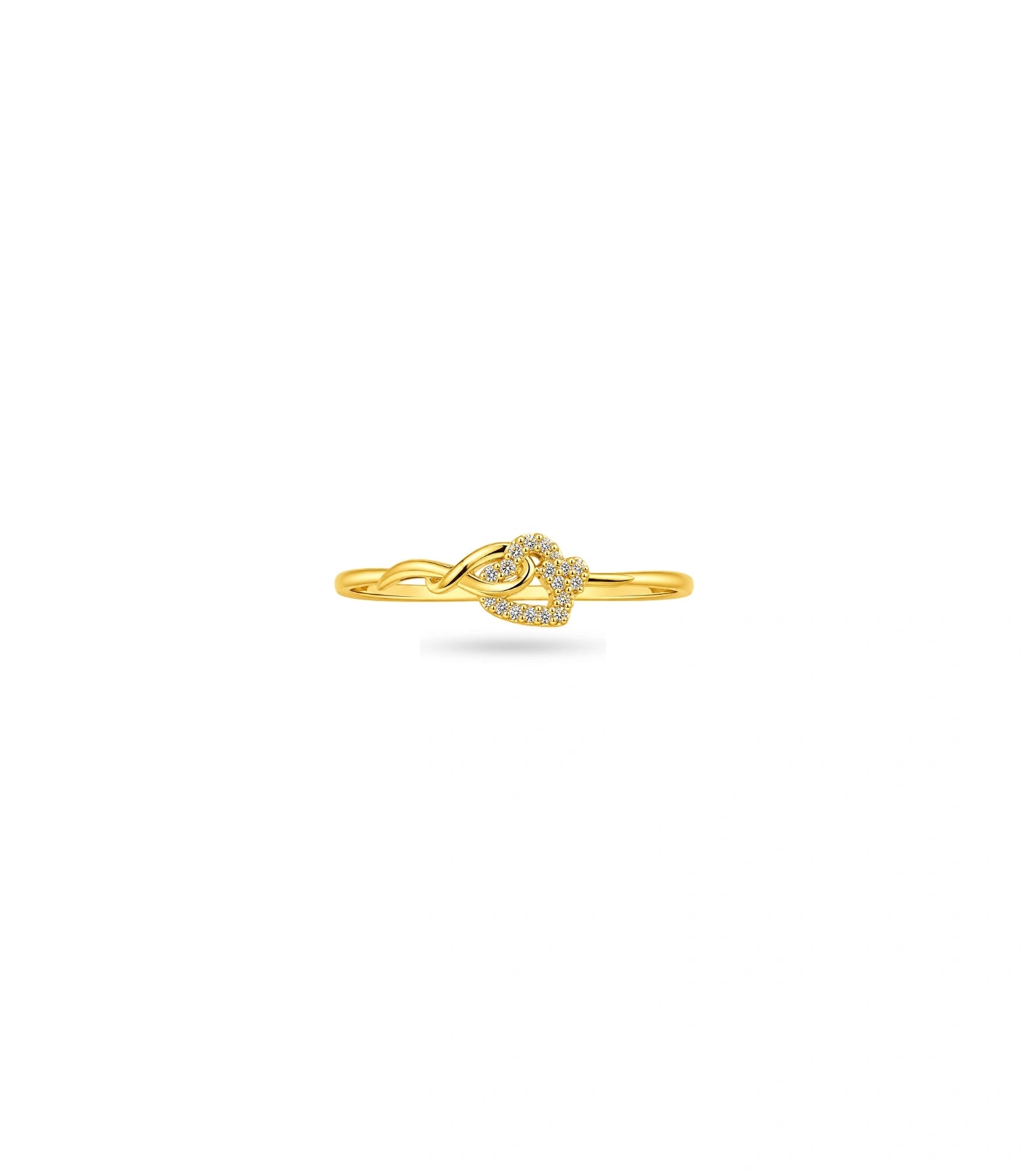 Gold Plated Party Connected Heart Finger Ring