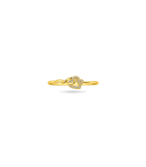 Gold Plated Party Connected Heart Finger Ring