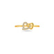 Gold Plated Party Locking Heart AD Finger Ring