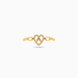 Gold Plated Party Heart Bow Finger Ring