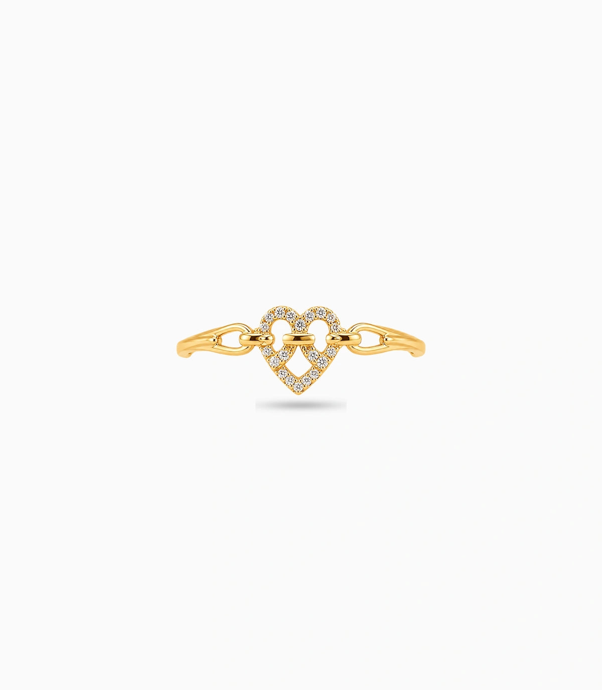 Gold Plated Party Heart Bow Finger Ring