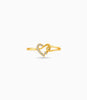 Gold Plated Party Heart Connect Finger Ring