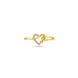 Gold Plated Party Heart Connect Finger Ring