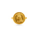 Gold Plated Festive Coin Motif Finger Ring